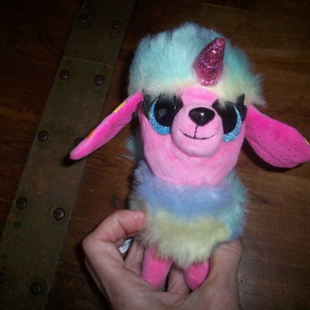 Coco Surprise The Noodle Poodle Dog Unicorn Plush Colorful 6" Stuffed Animal